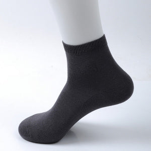 High quality Bamboo fiber brand business men socks spring summer male breathable mesh casual short socks 5pairs/lot s262
