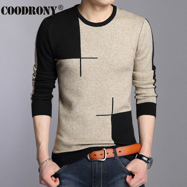 COODRONY Winter New Arrivals Thick Warm Sweaters O-Neck Wool Sweater Men Brand-Clothing Knitted Cashmere Pullover Men 66203