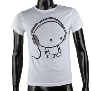 JECKSION Fashion Men Boy High Quality Camisetas Tees Short Sleeve O-Neck Earphone T Shirt Men Clothes Camisa Masculina #LYW