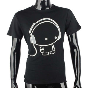 JECKSION Fashion Men Boy High Quality Camisetas Tees Short Sleeve O-Neck Earphone T Shirt Men Clothes Camisa Masculina #LYW