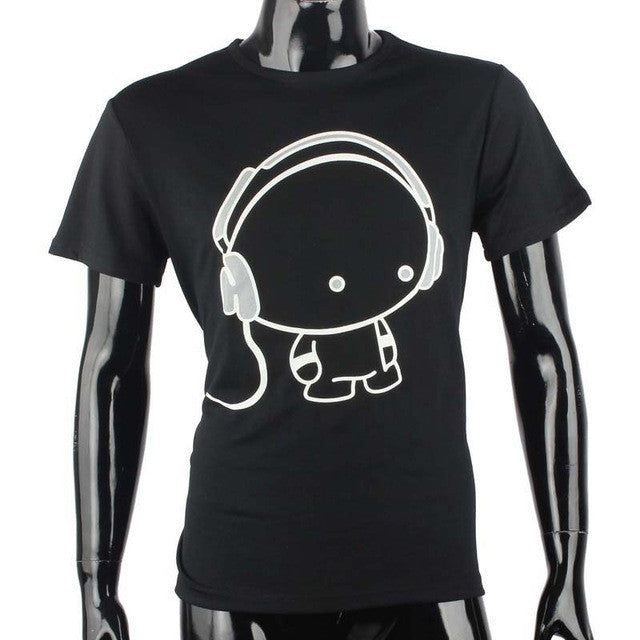 JECKSION Fashion Men Boy High Quality Camisetas Tees Short Sleeve O-Neck Earphone T Shirt Men Clothes Camisa Masculina #LYW