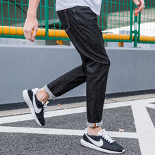 Pioneer Camp New black jeans men brand clothing simple solid denim pants male top quality stretch denim trousers ANZ703106