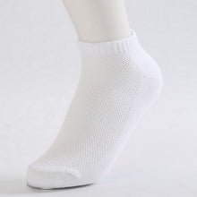 10pairs Eur38-43 spring summer breathable mesh ankle socks for men white thin socks male black boat socks s33