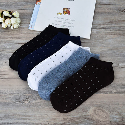 Cotton Socks for Men's Casual Short Socks 1Pairs Men Comfortable Stripe Sock Slippers Short Ankle Socks