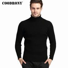 COODRONY Winter Thick Warm 100% Cashmere Sweater Men Turtleneck Brand Mens Sweaters Slim Fit Pullover Men Knitwear Double collar