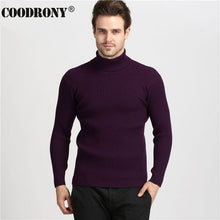 COODRONY Winter Thick Warm 100% Cashmere Sweater Men Turtleneck Brand Mens Sweaters Slim Fit Pullover Men Knitwear Double collar