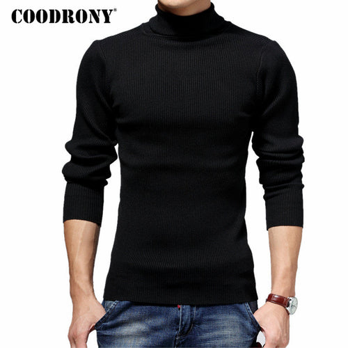 COODRONY Turtleneck Sweater Men Winter Thick Warm Wool Sweaters Christmas Knitted Cashmere Pullover Men Slim Fit Jersey Man 6703