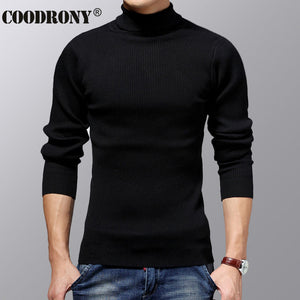 COODRONY Turtleneck Sweater Men Winter Thick Warm Wool Sweaters Christmas Knitted Cashmere Pullover Men Slim Fit Jersey Man 6703