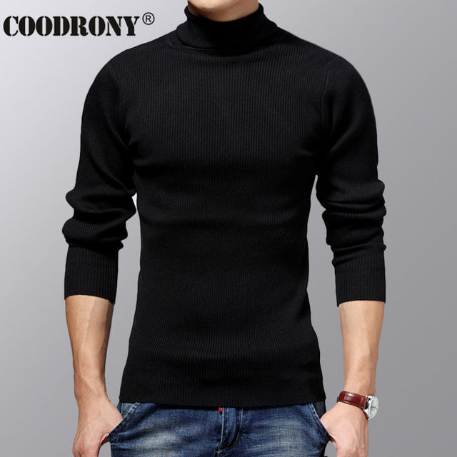 COODRONY Turtleneck Sweater Men Winter Thick Warm Wool Sweaters Christmas Knitted Cashmere Pullover Men Slim Fit Jersey Man 6703