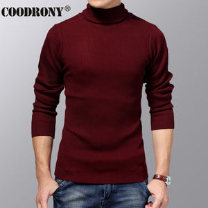 COODRONY Turtleneck Sweater Men Winter Thick Warm Wool Sweaters Christmas Knitted Cashmere Pullover Men Slim Fit Jersey Man 6703