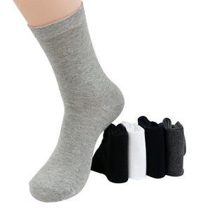 High Quality Autumn Winter Men Black Business Cotton Socks For Male White Casual Long Socks 12PCS=6PAIRS/LOT