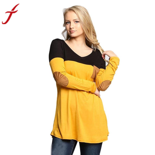 Fashion Blouse Women Long Sleeve Patchwork Vintage Casual V-Neck Tops Blusas Big Sizes Clothing Female Top Shirt #LSIN