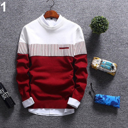 New Korean Fashion Cardigan Sweater Jumper Men Knit Pullover Coat Long Sleeve Sweater