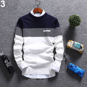 New Korean Fashion Cardigan Sweater Jumper Men Knit Pullover Coat Long Sleeve Sweater