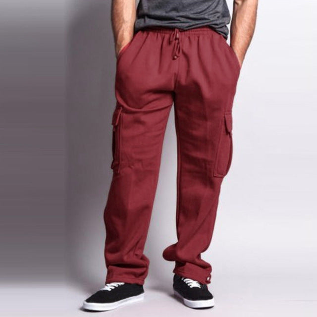 Men Pants Autumn Winter Fashion Buggy Harem Sweat Pants Plus Size Casual Sportswear Cargo Long Trousers Pockets 3XL 2018 New