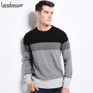 2018 New Autumn Winter Fashion Brand Clothing Men's Sweaters O-Neck Slim Fit Men Pullover 100% Cotton Knitted Sweater Men M-5XL