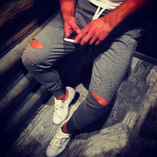 Spring Fashion Casual Pants Sweatpants Mens Track Pants Causal Movement Cotton Jogger Harem Hole Men's Trousers Hip Hop Clothing