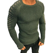 Winter Men Casual Warm Slim Sweater Knitted Striped Long Sleeve Patchwork Pullover Male Elastic Solid Sexy Spring Basic Tops