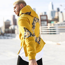 2018 New Design Flower Embroidery Hoodies Men Hip Hop Side Split hooded Sweatshirts Hooded Pullover Jumper Pull Oversized Tops