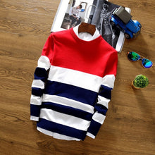 YG6174-3 Cheap wholesale 2018 new Han edition round collar stripe sweater male of cultivate one's morality men sweater knit