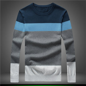 BSETHLRA 2018 New Sweater Men Autumn Hot Sale Top Design Patchwork Cotton Soft Quality Pullover Men O-neck Casual Brand Clothing