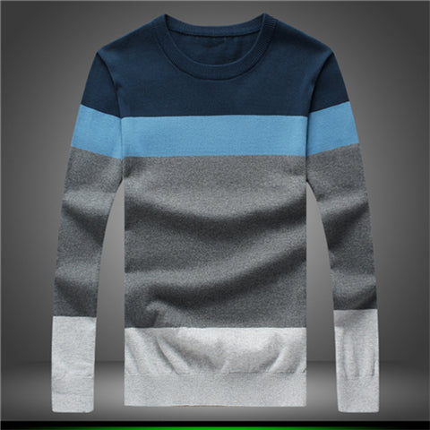 BSETHLRA 2018 New Sweater Men Autumn Hot Sale Top Design Patchwork Cotton Soft Quality Pullover Men O-neck Casual Brand Clothing