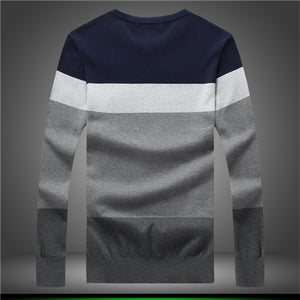BSETHLRA 2018 New Sweater Men Autumn Hot Sale Top Design Patchwork Cotton Soft Quality Pullover Men O-neck Casual Brand Clothing