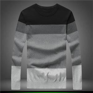 BSETHLRA 2018 New Sweater Men Autumn Hot Sale Top Design Patchwork Cotton Soft Quality Pullover Men O-neck Casual Brand Clothing