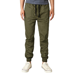 2018 Spring Summer Mens Lace Up Drawstring Fit Trousers Haren Pockets Casual Loose Solid Cargo Long Pants