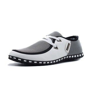 Men Casual Shoes Breathable Light Flats Shoes Leather Loafers Slip On Mens Flats Driving Shoes Plus size  FONIRRA 38-47 176