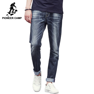 Pioneer Camp 2018 New design jeans men Famous Brand Men Slim Jeans male 100% Cotton Straight pants Long denim Trousers 611021